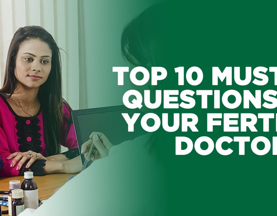 Couples asking questions with their fertility doctor.